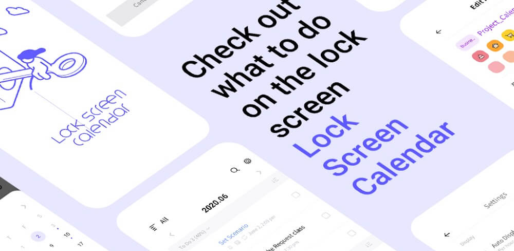 Cover Image of LockScreen Calendar - Schedule v2.0.27.2 MOD APK (Premium Unlocked)