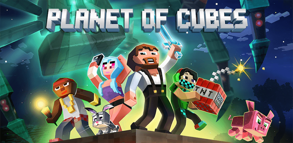 Cover Image of Planet of Cubes Craft Survival v2.8.89.2 MOD APK (No ADS)